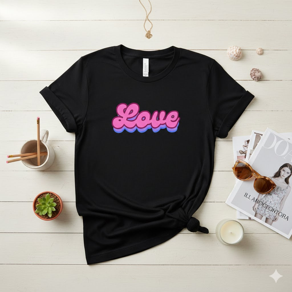 Women’s Love retro logo softstyle t-shirt